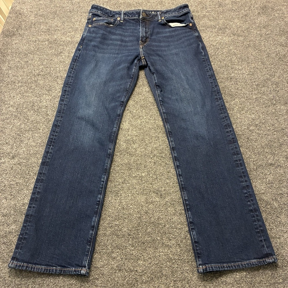 American Eagle Original Bootcut Faded Whiskered Jeans Mens 32x32 Ranch Rodeo